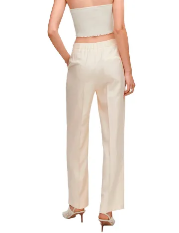 Pantaloni Mango, crem