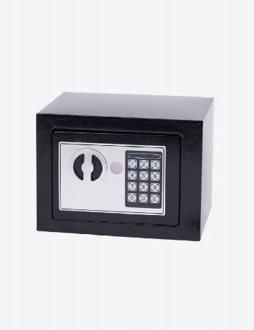 Seif electronic cu cod și cheie Nor-Tec, negru