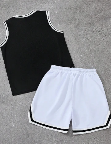 Compleu SHEIN, alb/negru