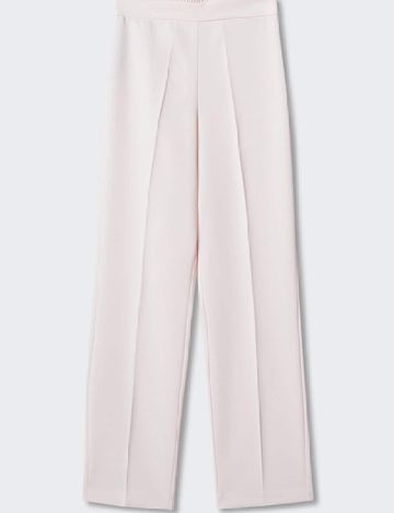Pantaloni Mango, roz pal