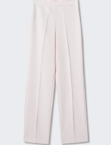 Pantaloni Mango, roz pal