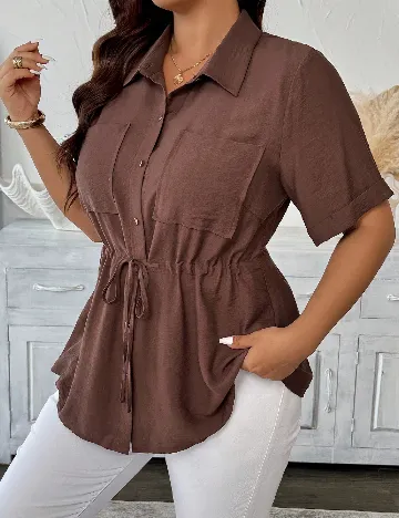 Camasa SHEIN CURVE, maro