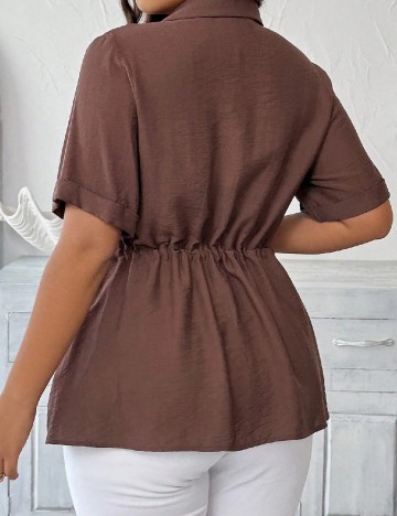 Camasa SHEIN CURVE, maro