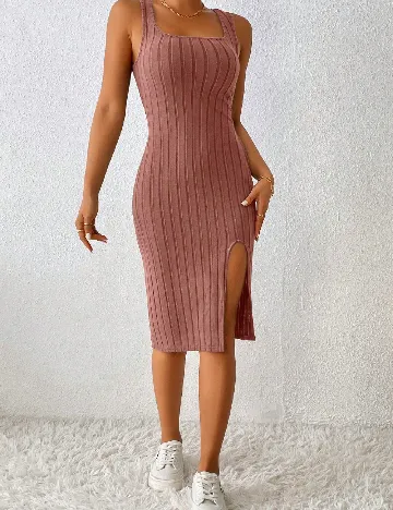Rochie medie SHEIN, roz pudra