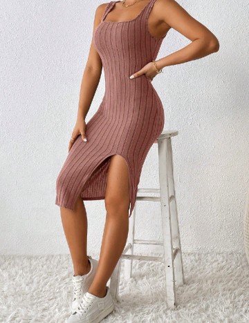 Rochie medie SHEIN, roz pudra