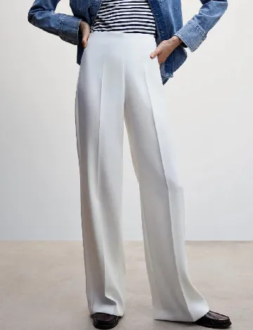 Pantaloni Mango, alb