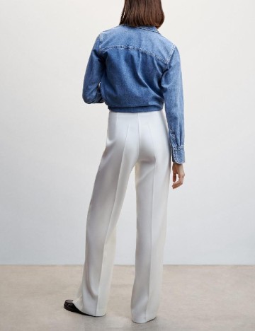 Pantaloni Mango, alb
