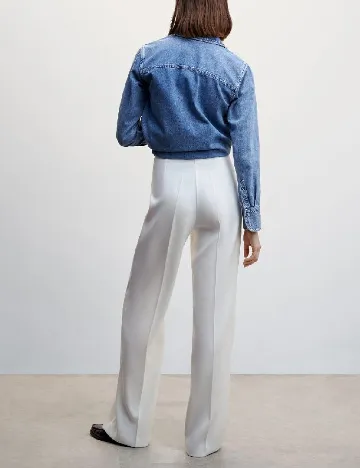 Pantaloni Mango, alb
