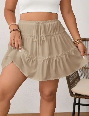 Fusta SHEIN CURVE, maro