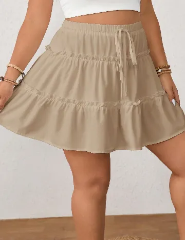Fusta SHEIN CURVE, maro