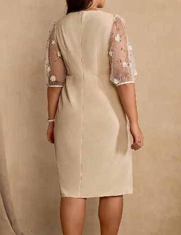 Rochie scurta SHEIN CURVE, crem