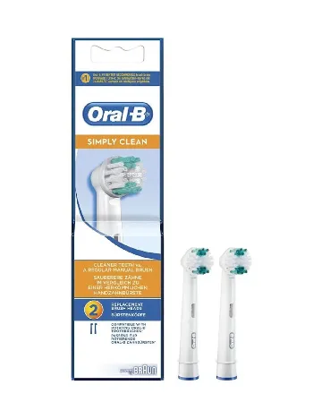 Set capete periuță elecrică Simply Clean 2 bucati Oral-B, alb