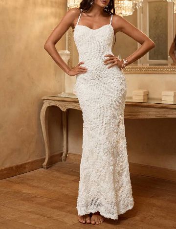 Rochie lunga SHEIN, ecru