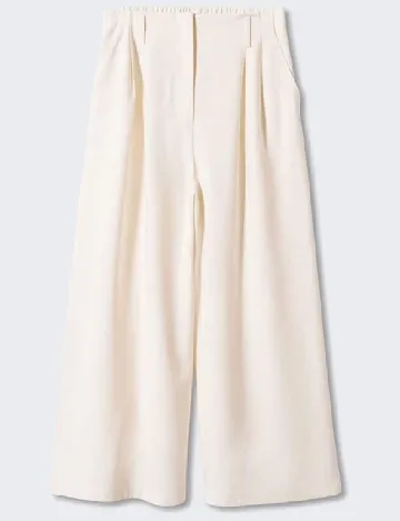 Pantaloni Mango, crem