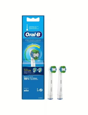 Set capete periuță elecrică Precision Clean 2 bucati Oral-B, alb