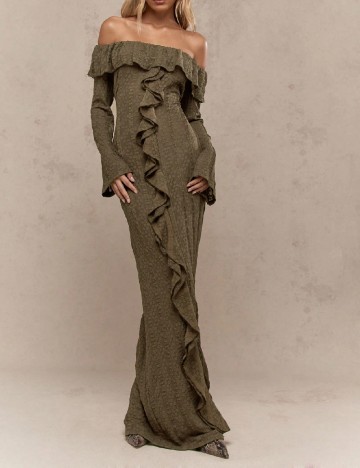 Rochie lunga Missguided, verde