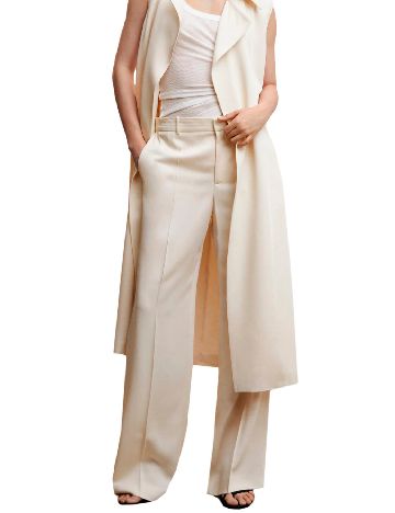 Pantaloni Mango, crem