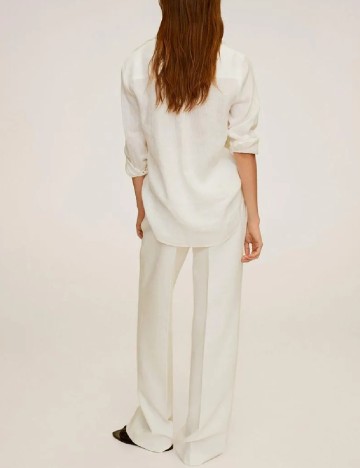 Pantaloni Mango, alb