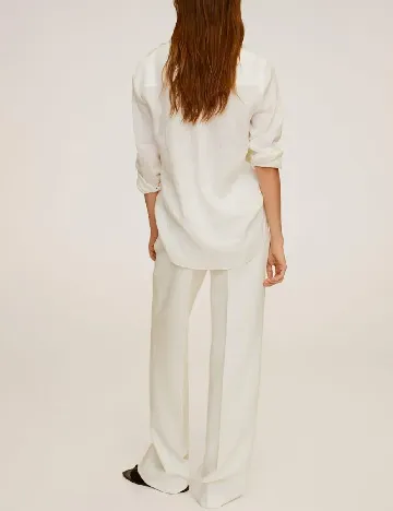 Pantaloni Mango, alb