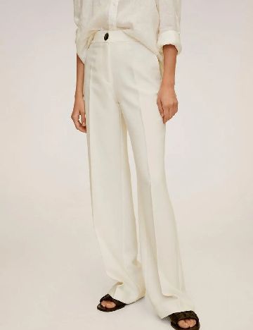 Pantaloni Mango, alb