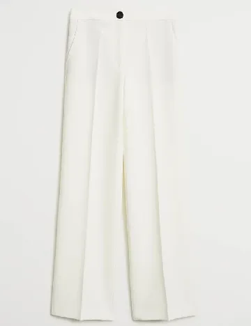Pantaloni Mango, alb