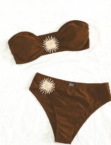 Costum de baie SHEIN, maro