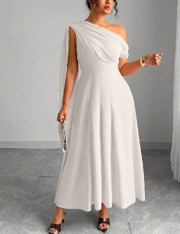 Rochie medie SHEIN CURVE, ecru