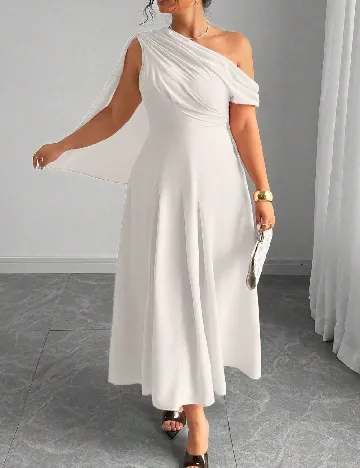 Rochie medie SHEIN CURVE, ecru