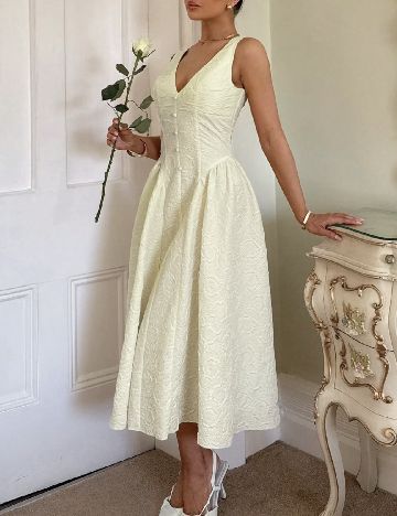 Rochie medie SHEIN, crem