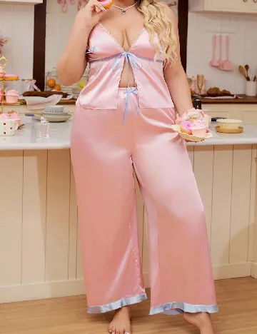 Pijama SHEIN CURVE, roz