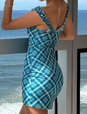 Rochie scurta Dazy, albastru