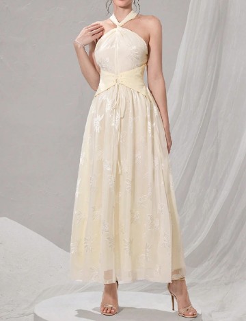 Rochie lunga SHEIN, crem