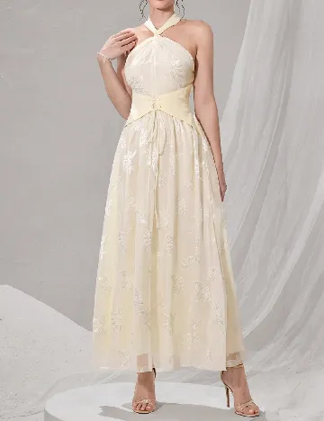Rochie lunga SHEIN, crem
