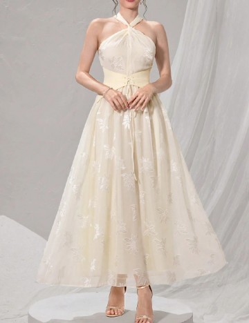 Rochie lunga SHEIN, crem