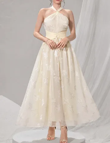 Rochie lunga SHEIN, crem