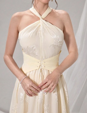 Rochie lunga SHEIN, crem
