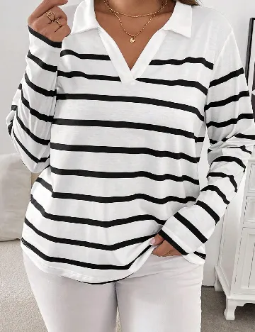 Bluza SHEIN CURVE, alb