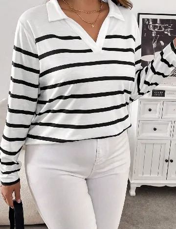 Bluza SHEIN CURVE, alb