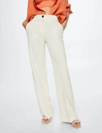 Pantaloni Mango, ecru