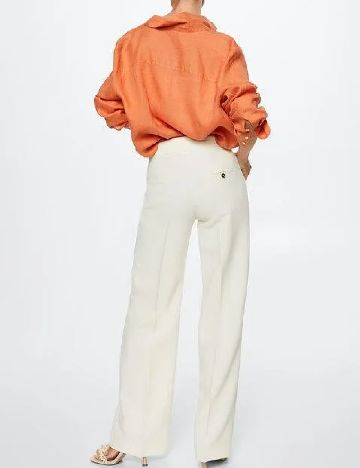 Pantaloni Mango, ecru