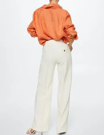 Pantaloni Mango, ecru