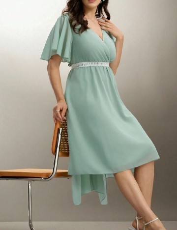 Rochie medie SHEIN CURVE, verde