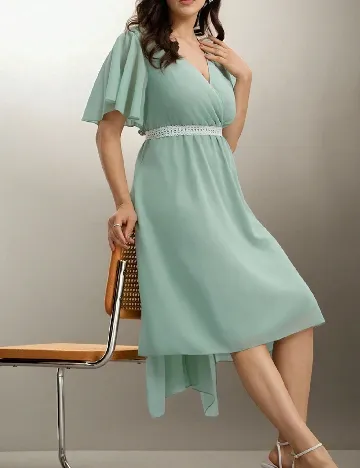 Rochie medie SHEIN CURVE, verde