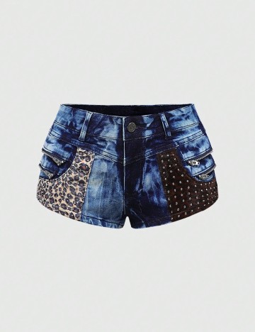 Pantaloni scurti Romwe, albastru