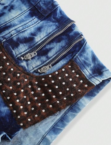 Pantaloni scurti Romwe, albastru