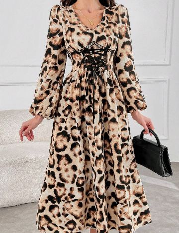 Rochie lunga SHEIN, animal print