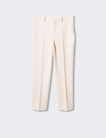Pantaloni Mango, crem