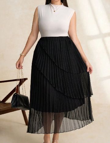 Fusta SHEIN CURVE, negru