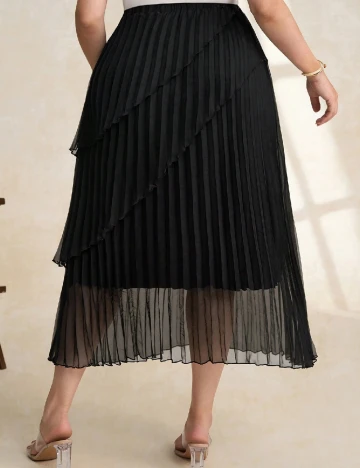 Fusta SHEIN CURVE, negru