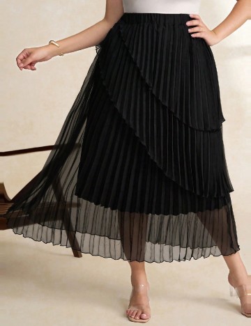 Fusta SHEIN CURVE, negru